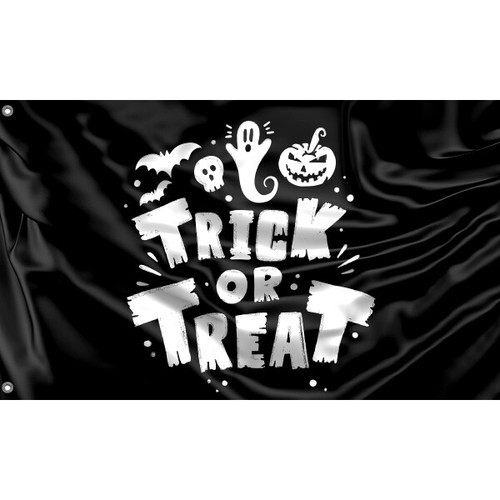 Trick treat flag - trick, or